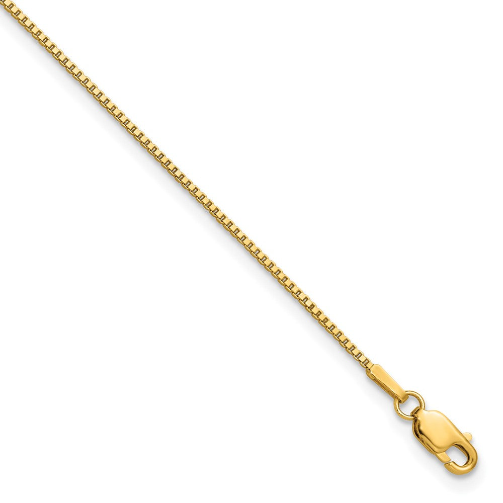 14K Gelbgold 1.05mm Venezianer mit Karabinerverschluss Kette Fußkettchen