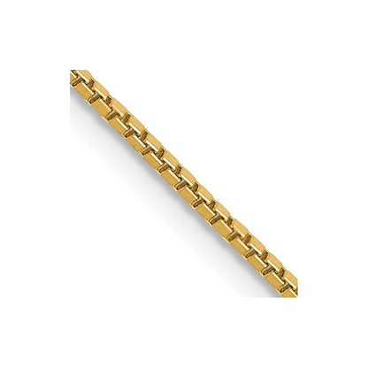 14K Gelbgold 1.05mm Venezianer mit Karabinerverschluss Halskette
