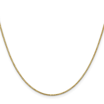 14K Gelbgold 1.1mm Venezianer mit Karabinerverschluss Halskette