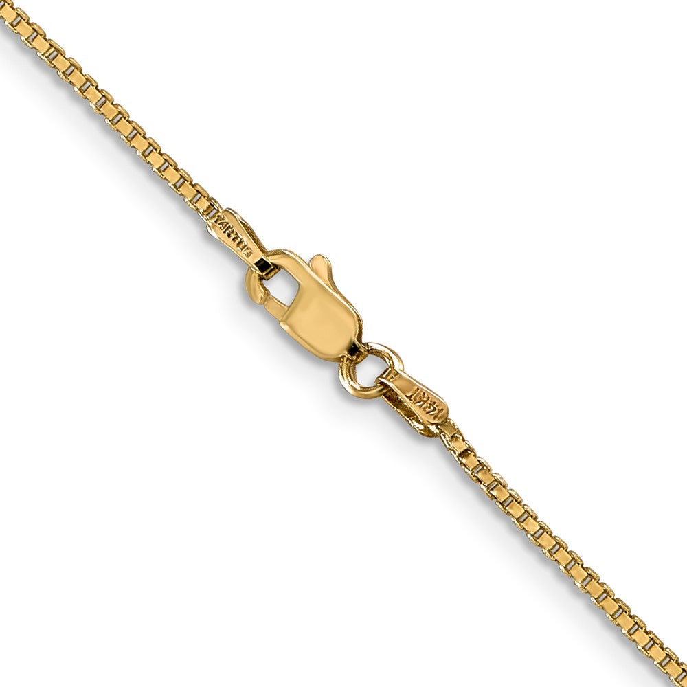14K Gelbgold 1.1mm Venezianer mit Karabinerverschluss Halskette