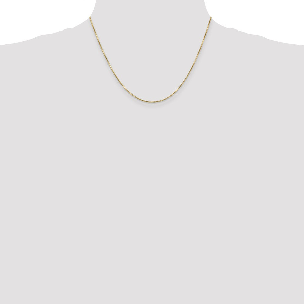 14K Gelbgold 1.1mm Venezianer mit Karabinerverschluss Halskette