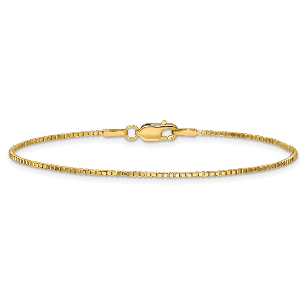 14K Gelbgold 1.1mm Venezianer mit Karabinerverschluss Gliederarmband