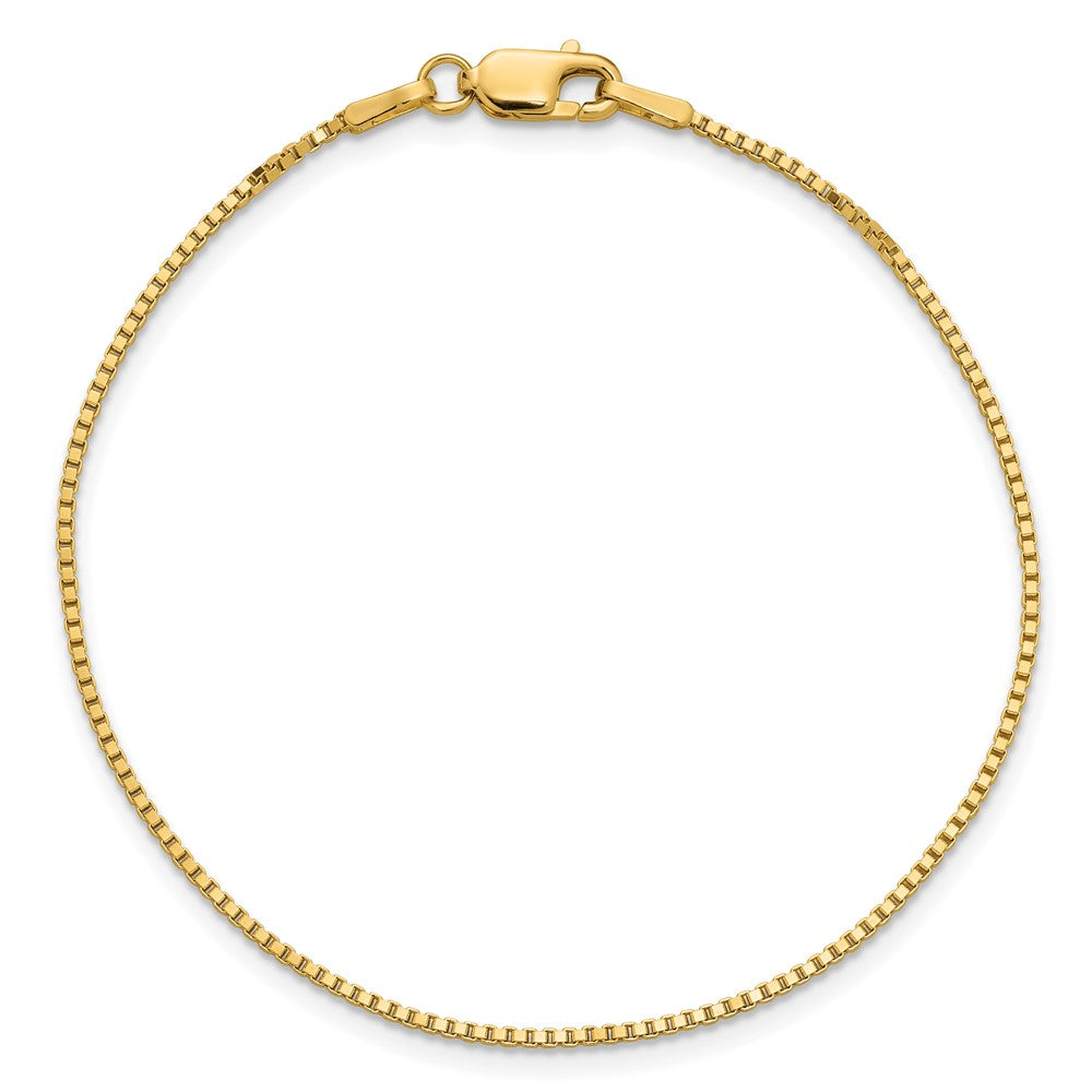 14K Gelbgold 1.1mm Venezianer mit Karabinerverschluss Gliederarmband