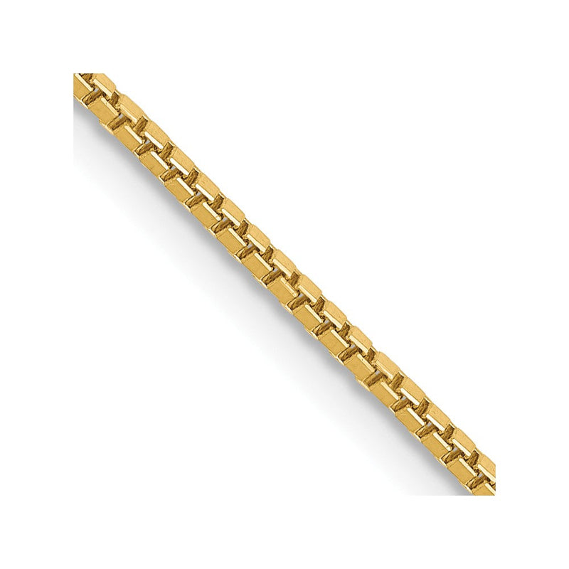 14K Gelbgold 1.1mm Venezianer mit Karabinerverschluss Halskette