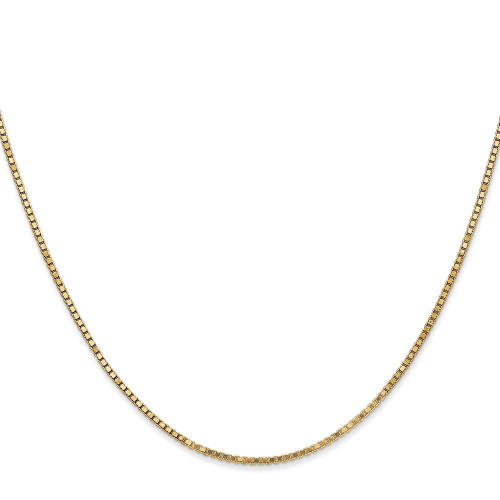 14K Gelbgold 1.4mm Venezianer mit Karabinerverschluss Halskette