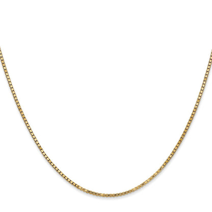 14K Gelbgold 1.4mm Venezianer mit Karabinerverschluss Halskette
