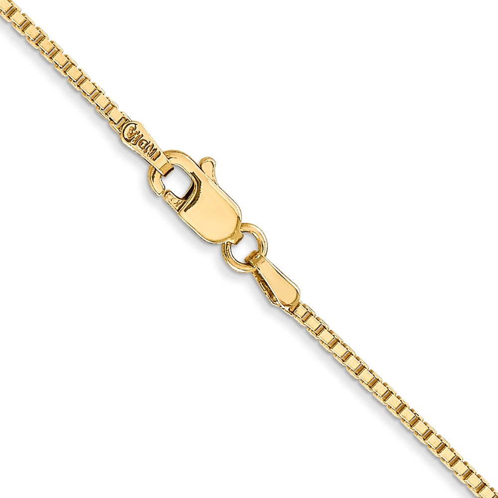 14K Gelbgold 1.4mm Venezianer mit Karabinerverschluss Halskette