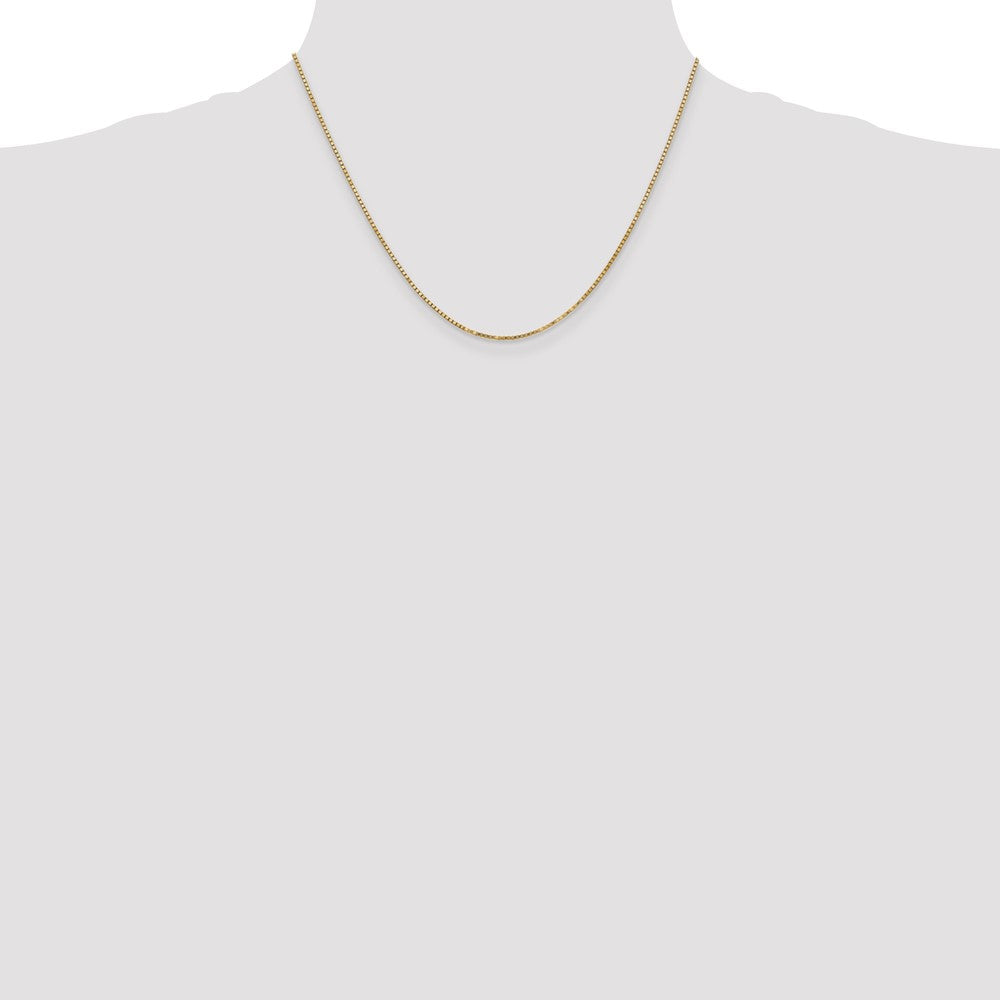 14K Gelbgold 1.4mm Venezianer mit Karabinerverschluss Halskette