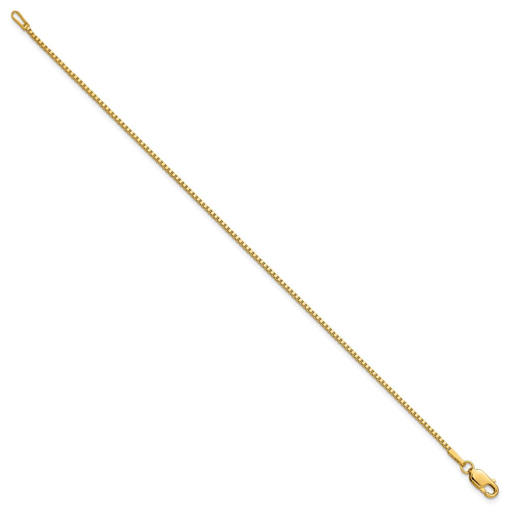 14K Gelbgold 1.4mm Venezianer mit Karabinerverschluss Kette Fußkettchen