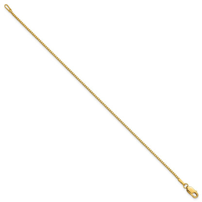14K Gelbgold 1.4mm Venezianer mit Karabinerverschluss Gliederarmband