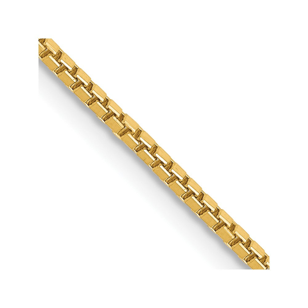 14K Gelbgold 1.4mm Venezianer mit Karabinerverschluss Halskette