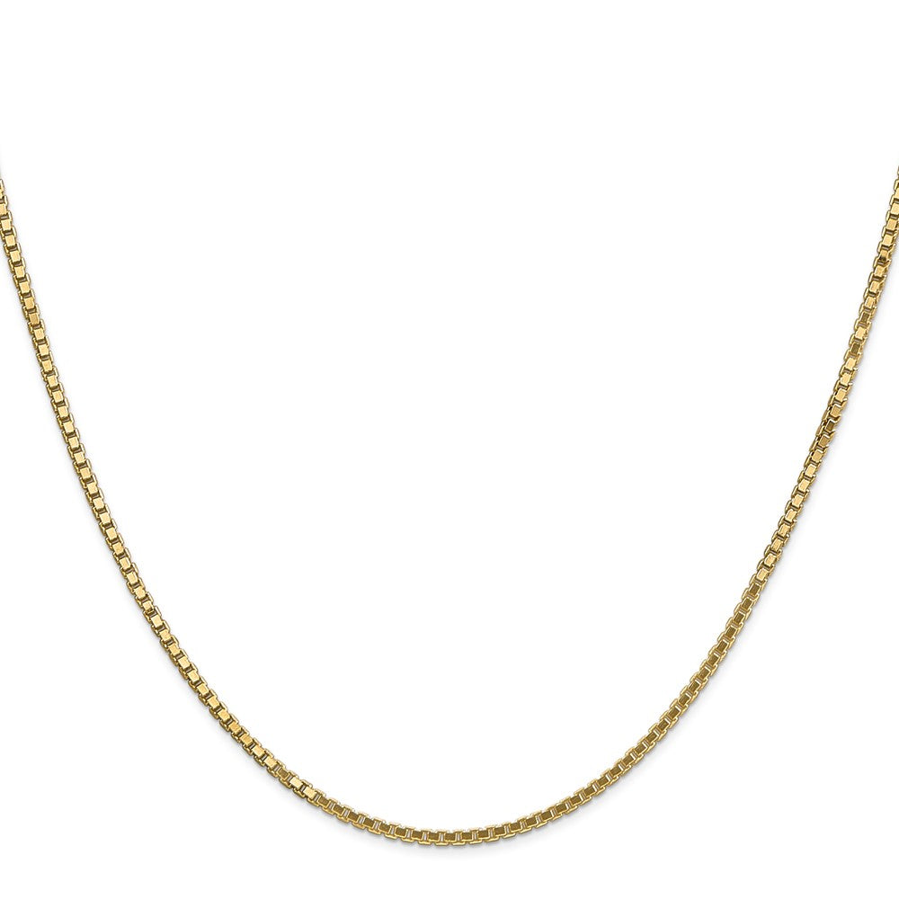 14K Gelbgold 1.5mm Venezianer mit Karabinerverschluss Halskette