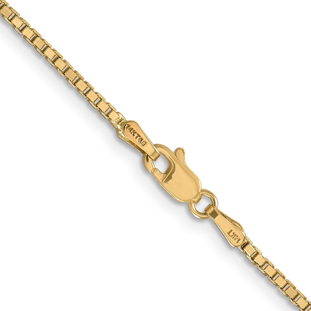 14K Gelbgold 1.5mm Venezianer mit Karabinerverschluss Halskette