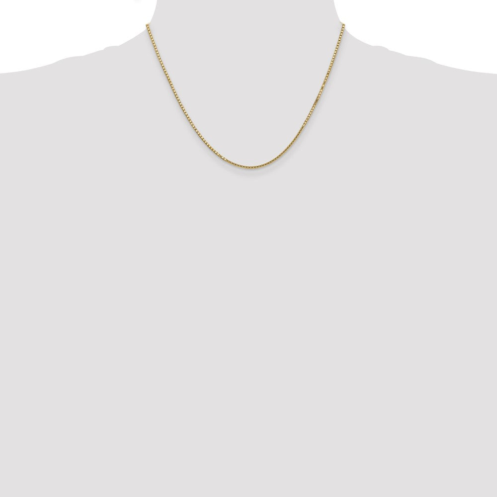 14K Gelbgold 1.5mm Venezianer mit Karabinerverschluss Halskette