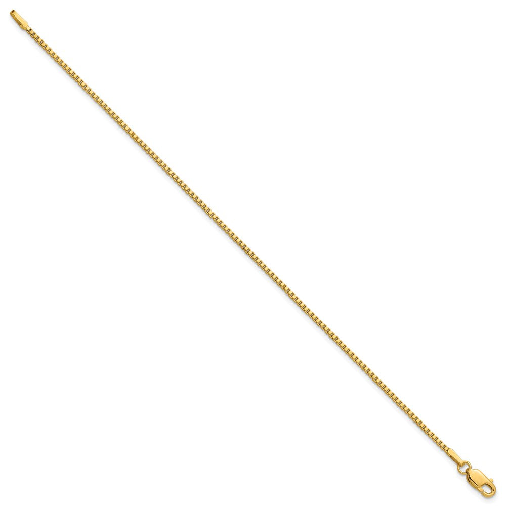 14K Gelbgold 1.5mm Venezianer mit Karabinerverschluss Kette Fußkettchen