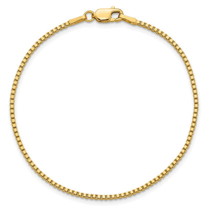 14K Gelbgold 1.5mm Venezianer mit Karabinerverschluss Kette Fußkettchen