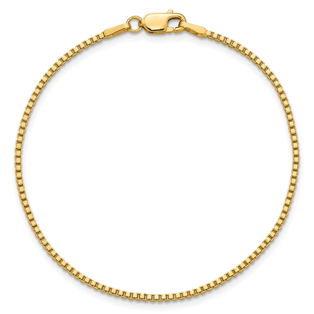 14K Gelbgold 1.5mm Venezianer mit Karabinerverschluss Gliederarmband