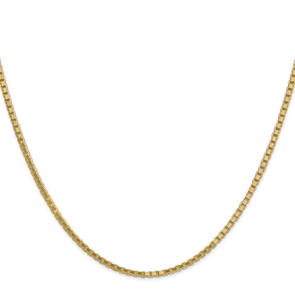 14K Gelbgold 1.9mm Venezianer mit Karabinerverschluss Halskette