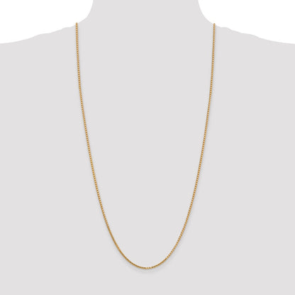 14K Gelbgold 1.9mm Venezianer mit Karabinerverschluss Halskette