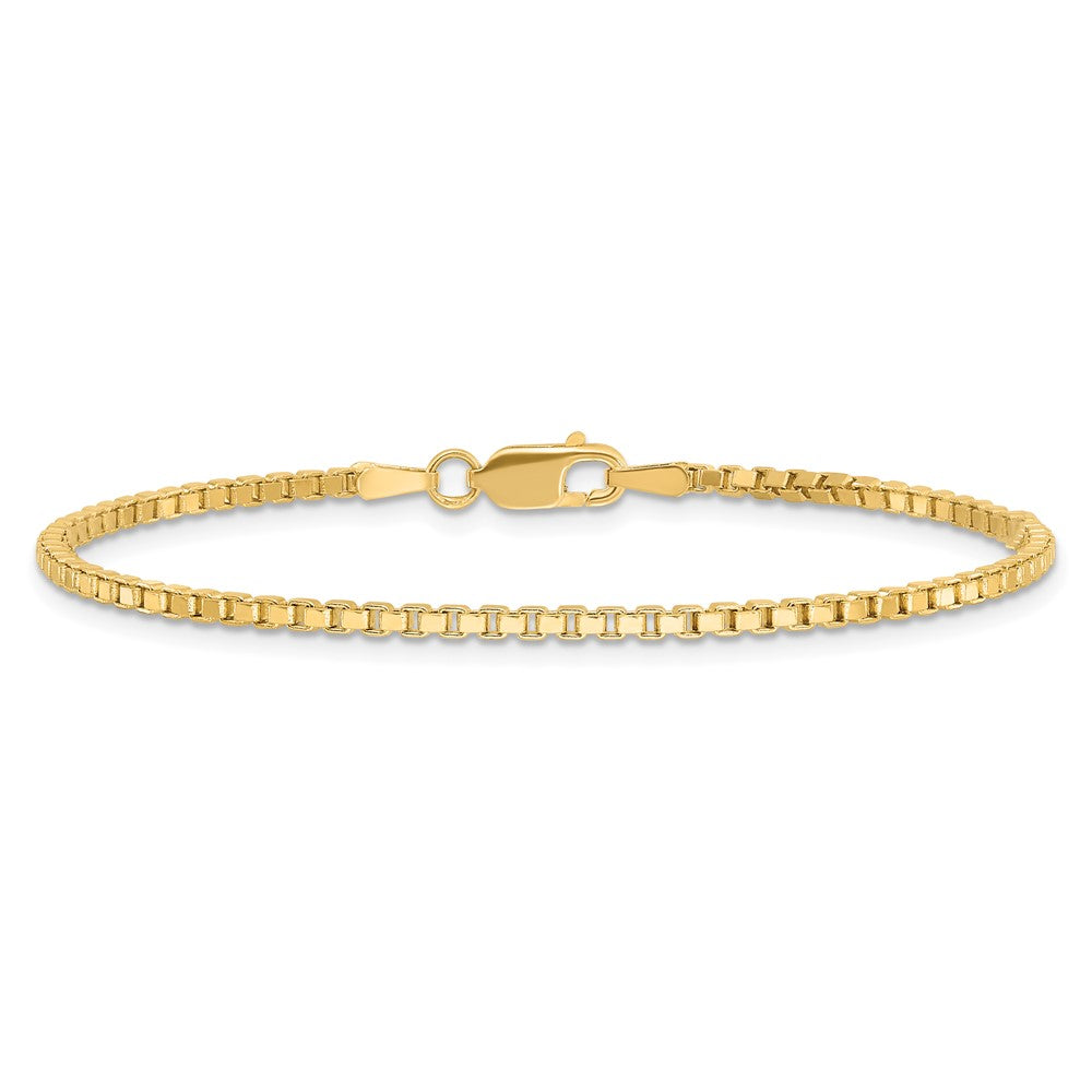 14K Gelbgold 1.9mm Venezianer mit Karabinerverschluss Gliederarmband