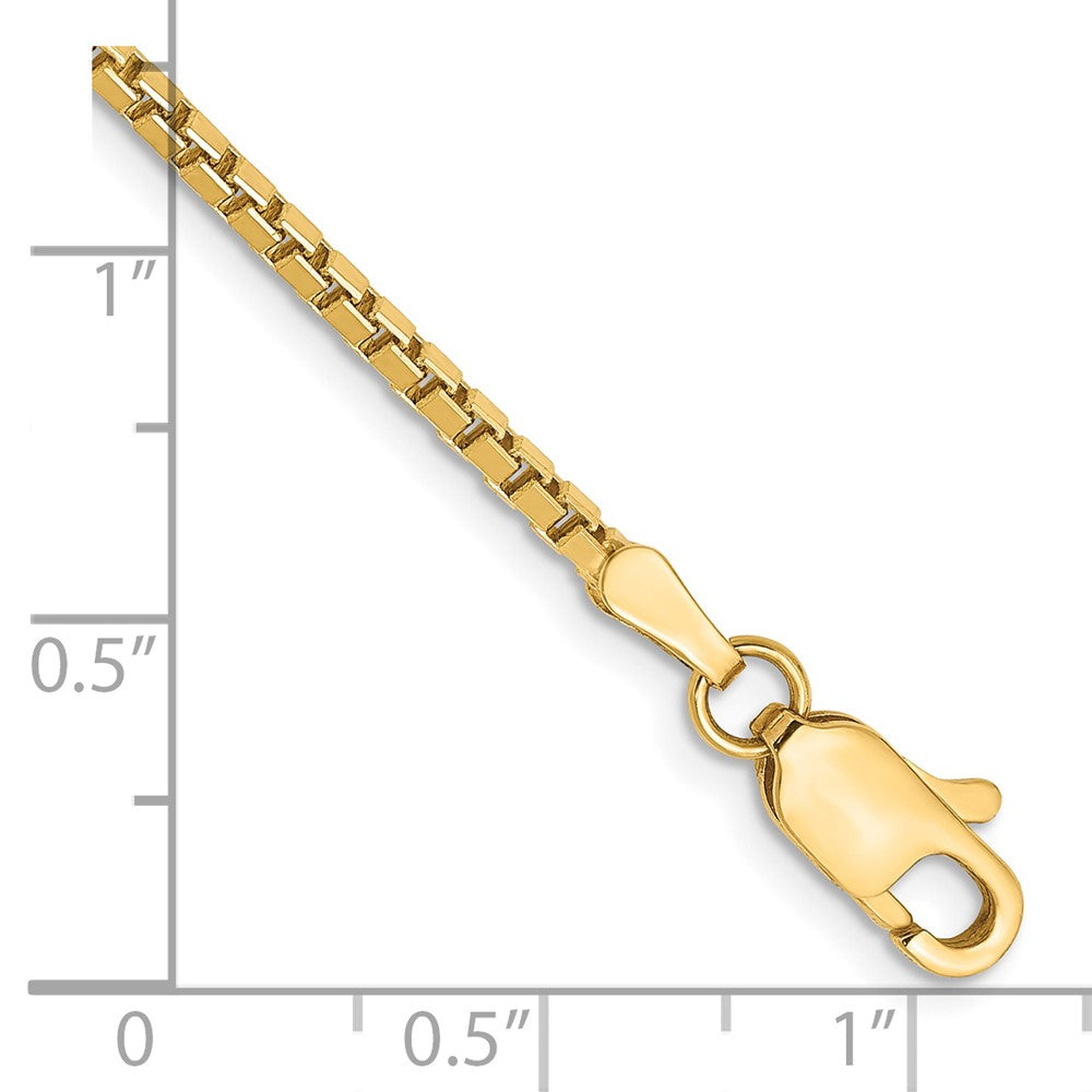 14K Gelbgold 1.9mm Venezianer mit Karabinerverschluss Gliederarmband