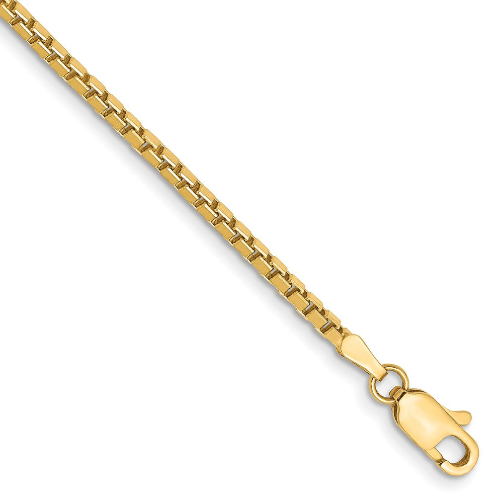 14K Gelbgold 1.9mm Venezianer mit Karabinerverschluss Gliederarmband