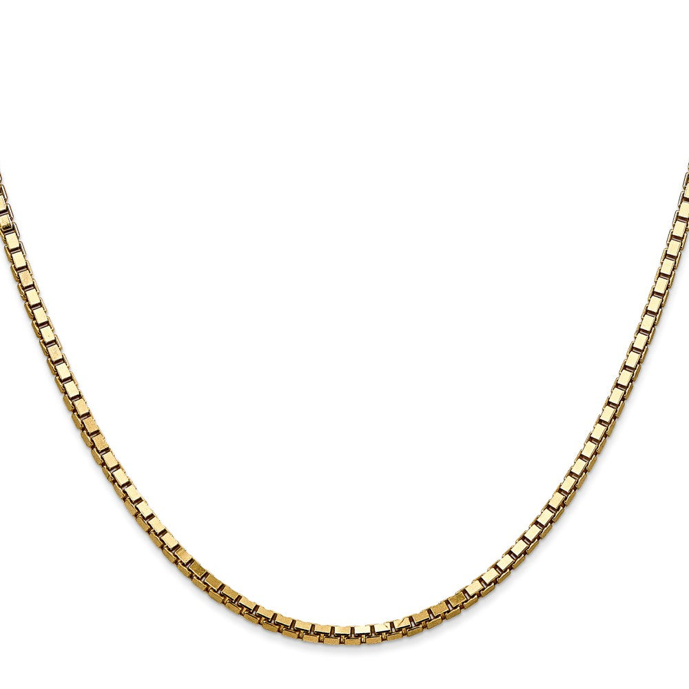 14K Gelbgold 2.5mm Venezianer mit Karabinerverschluss Halskette