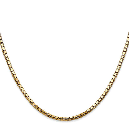 14K Gelbgold 2.5mm Venezianer mit Karabinerverschluss Halskette
