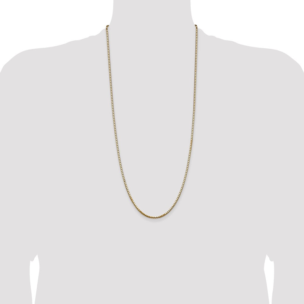 14K Gelbgold 2.5mm Venezianer mit Karabinerverschluss Halskette