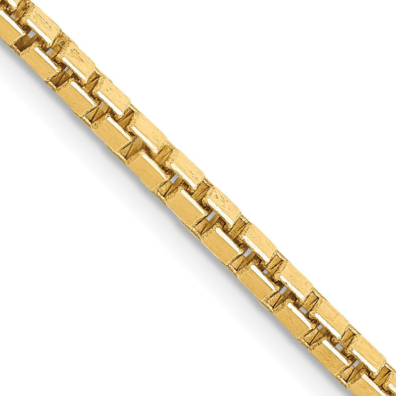 14K Gelbgold 2.5mm Venezianer mit Karabinerverschluss Halskette