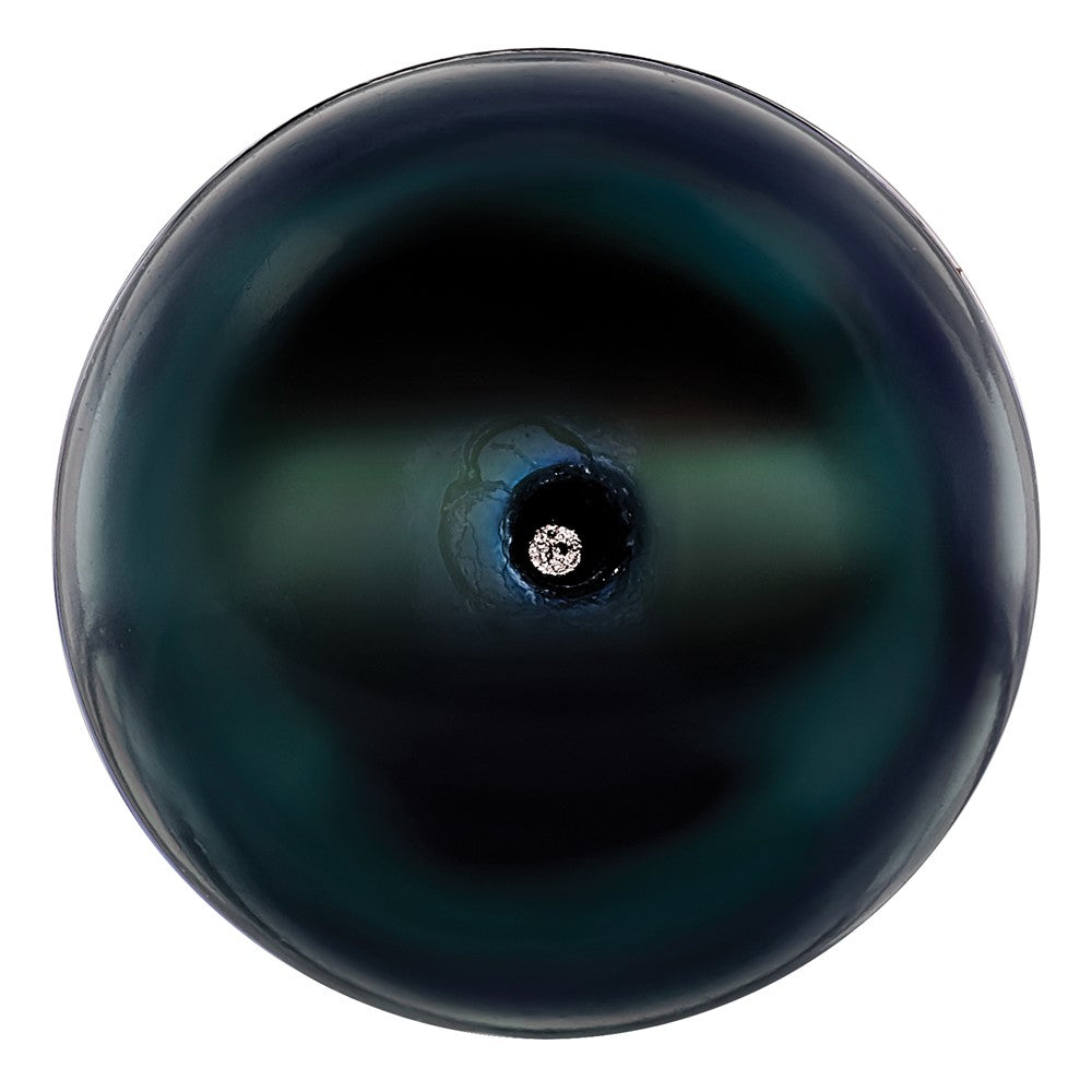 Edelstein Schwarz Süßwasser Zuchtperle 4mm Halb Drilled Rund