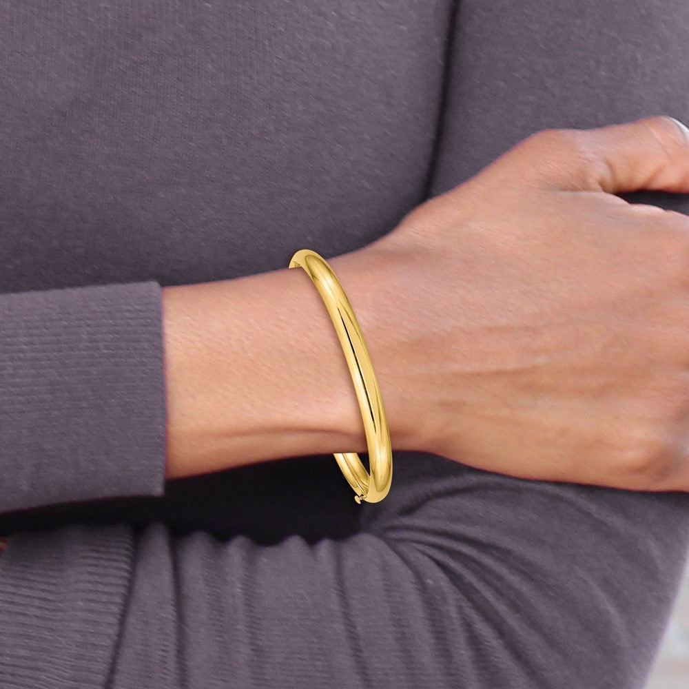 14K Gelbgold 3/16 Poliert Klappbar Baby Armreif