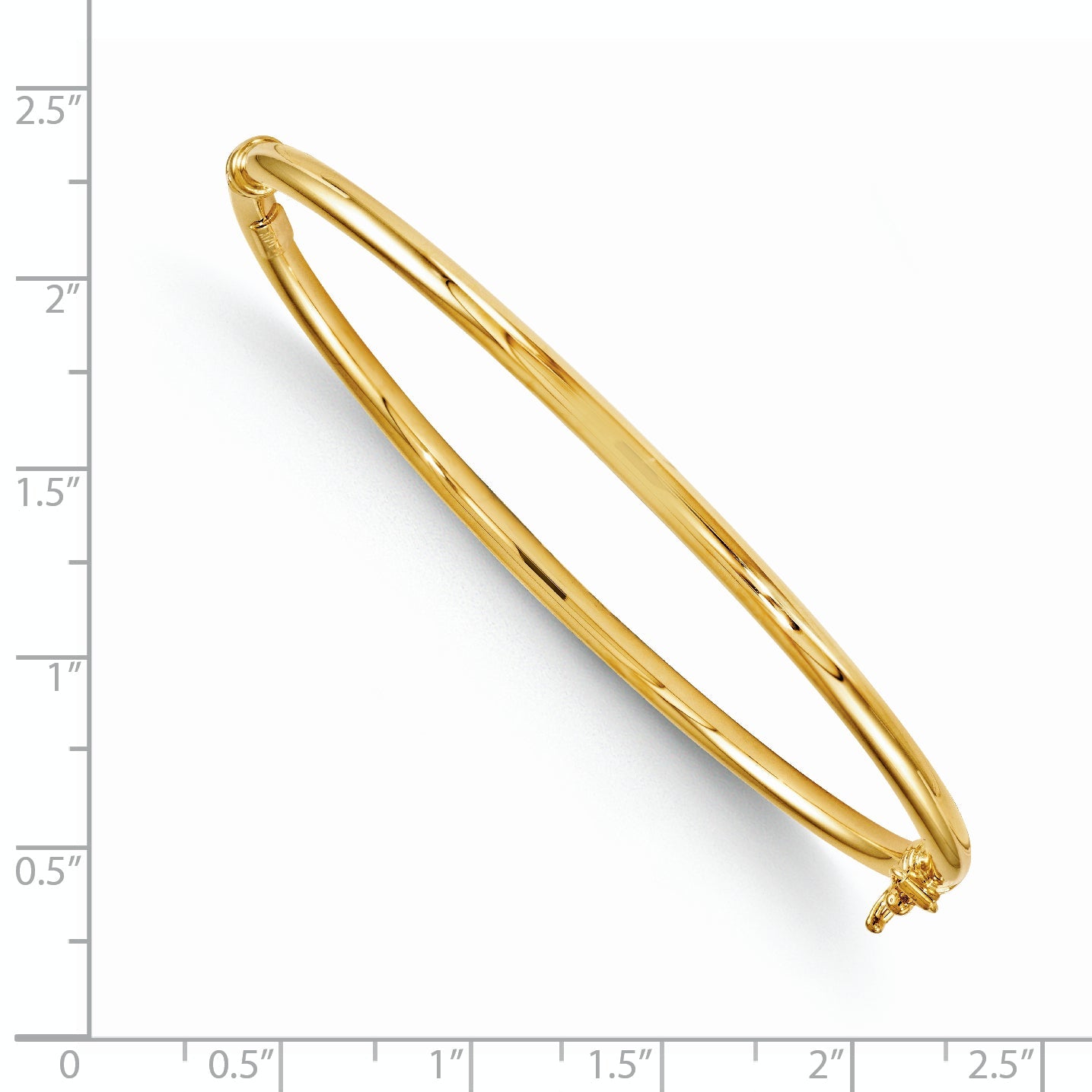 14K Gelbgold Poliert Klappbar Armreif