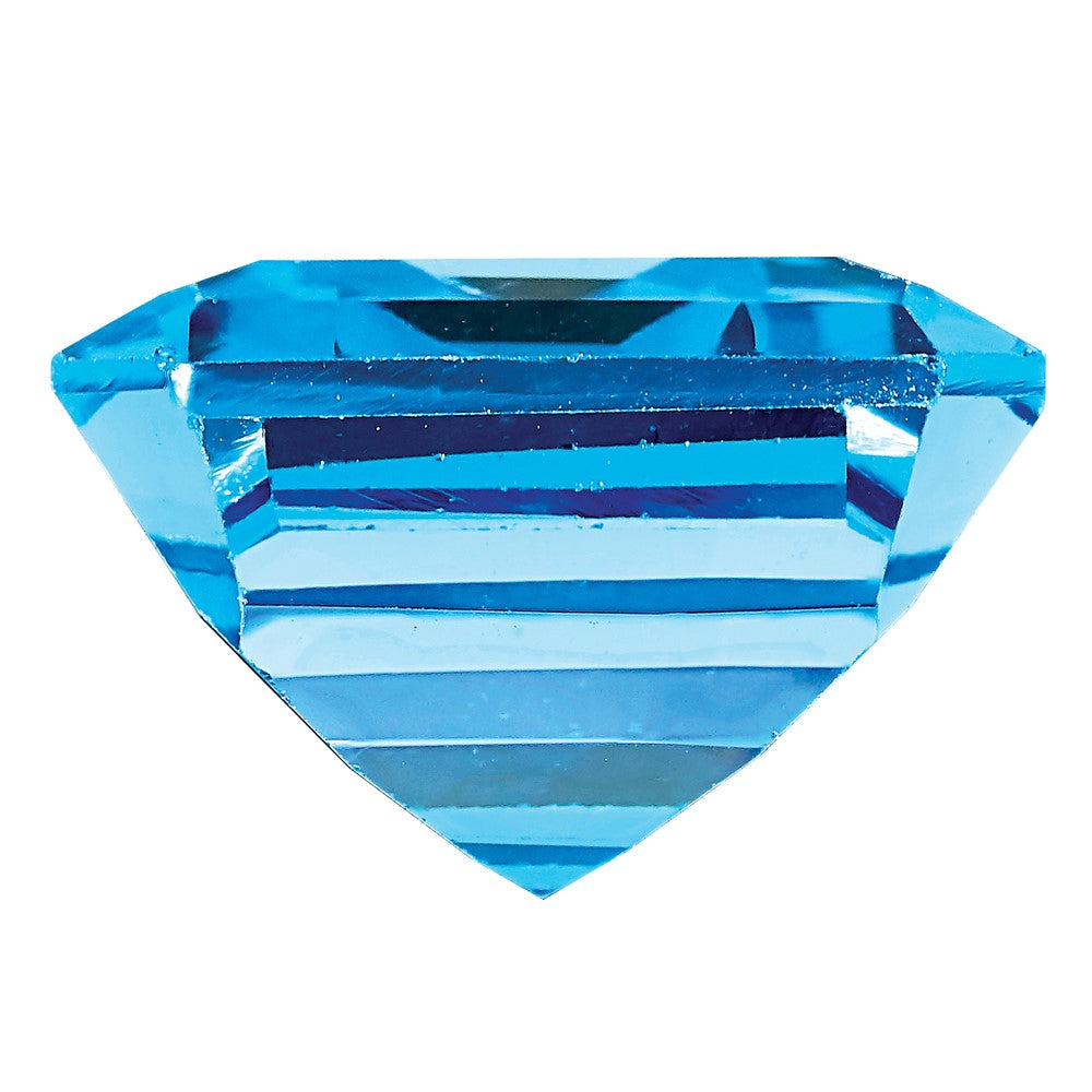 Edelstein Schweizer Blautopas Aa Qualität 6x4mm Smaragdschliff