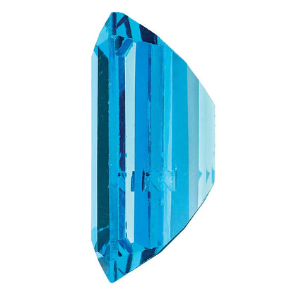 Edelstein Schweizer Blautopas Aa Qualität 14x10mm Smaragdschliff