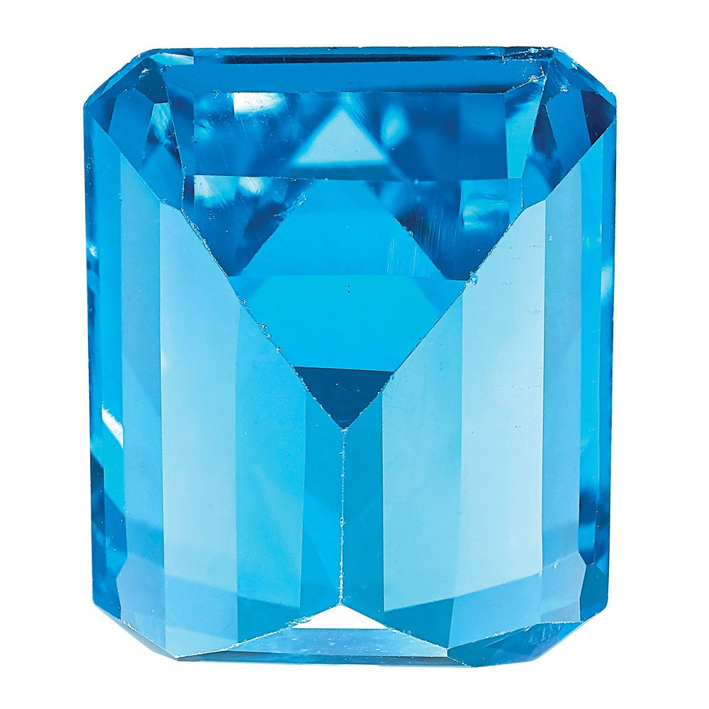 Edelstein Schweizer Blautopas Aa Qualität 14x10mm Smaragdschliff