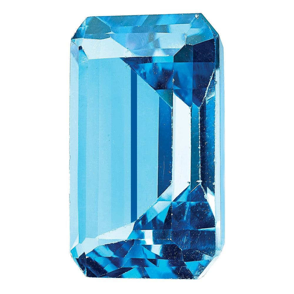 Edelstein Schweizer Blautopas Aa Qualität 14x10mm Smaragdschliff
