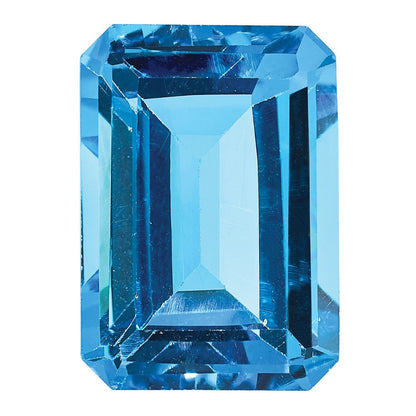 Edelstein Schweizer Blautopas Aa Qualität 5x3mm Smaragdschliff