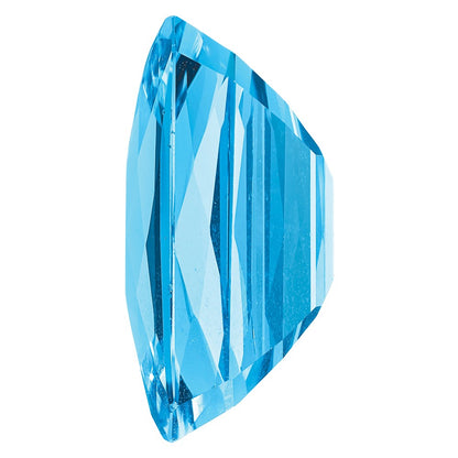 Edelstein Schweizer Blautopas Aa Qualität 14x10mm Smaragd Schachbrett Schliff