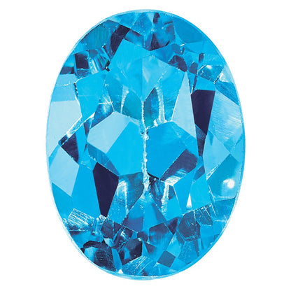 Edelstein Schweizer Blautopas Aa Qualität 9x7mm Oval