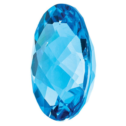 Edelstein Schweizer Blautopas Aa Qualität 14x10mm Oval Schachbrett