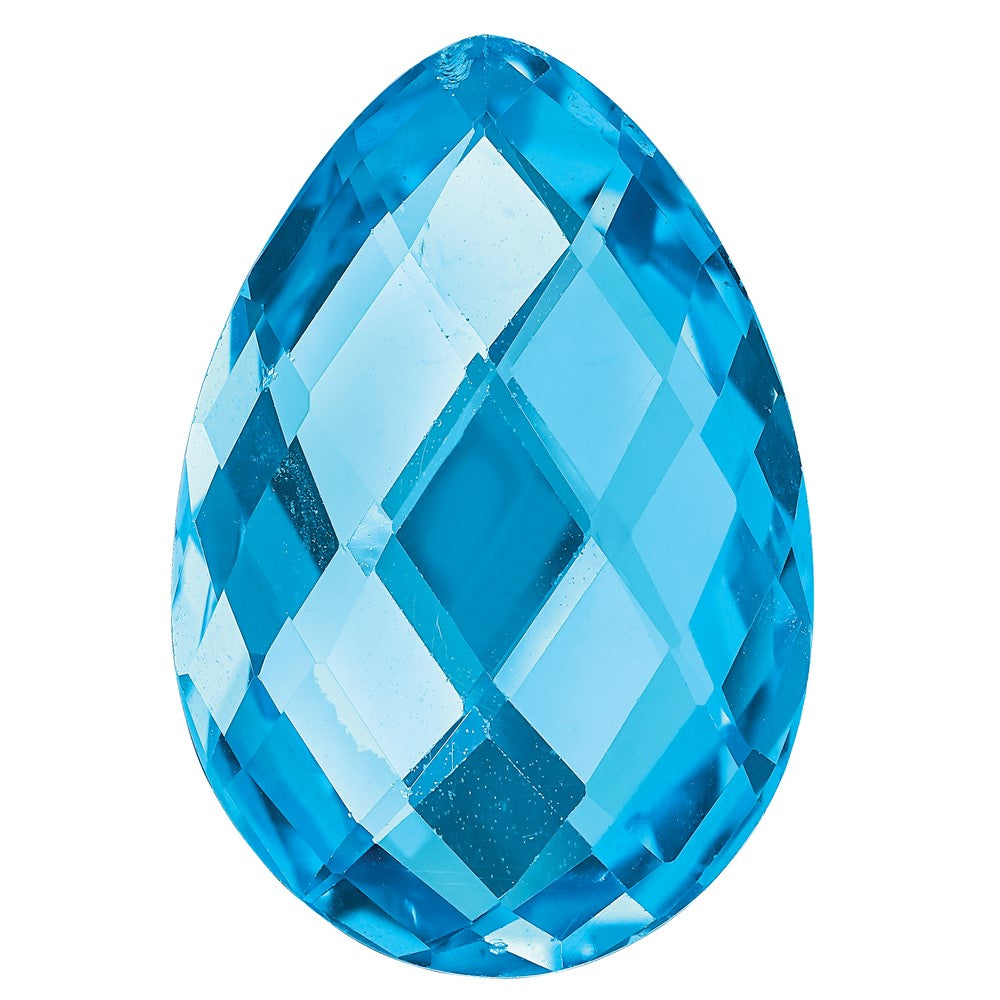 Edelstein Schweizer Blautopas Aa Qualität 16x12mm Tropfen Briolette