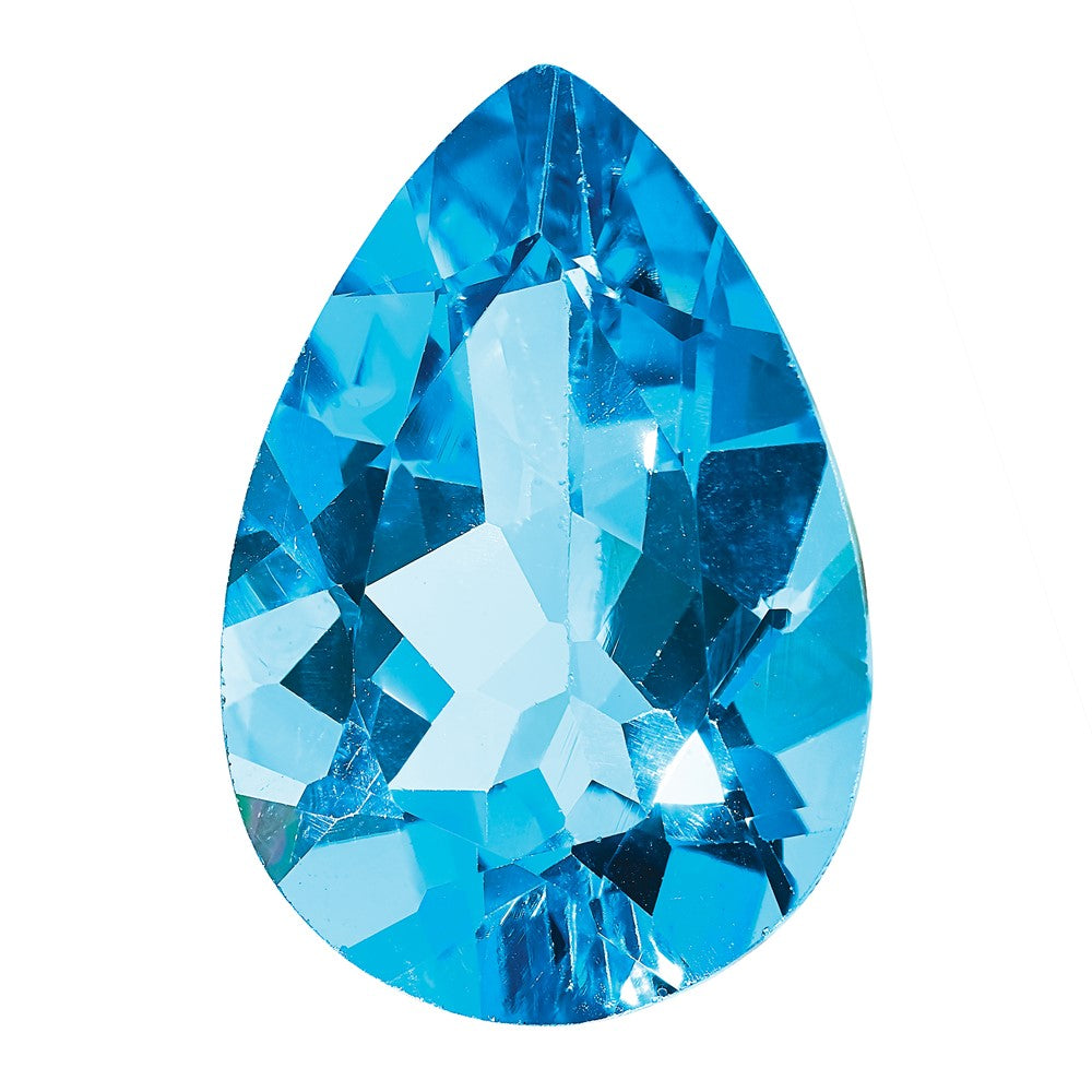 Edelstein Schweizer Blautopas Aa Qualität 12x8mm Tropfen