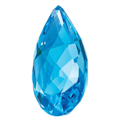 Edelstein Schweizer Blautopas Aa Qualität 12x8mm Tropfen Schachbrett
