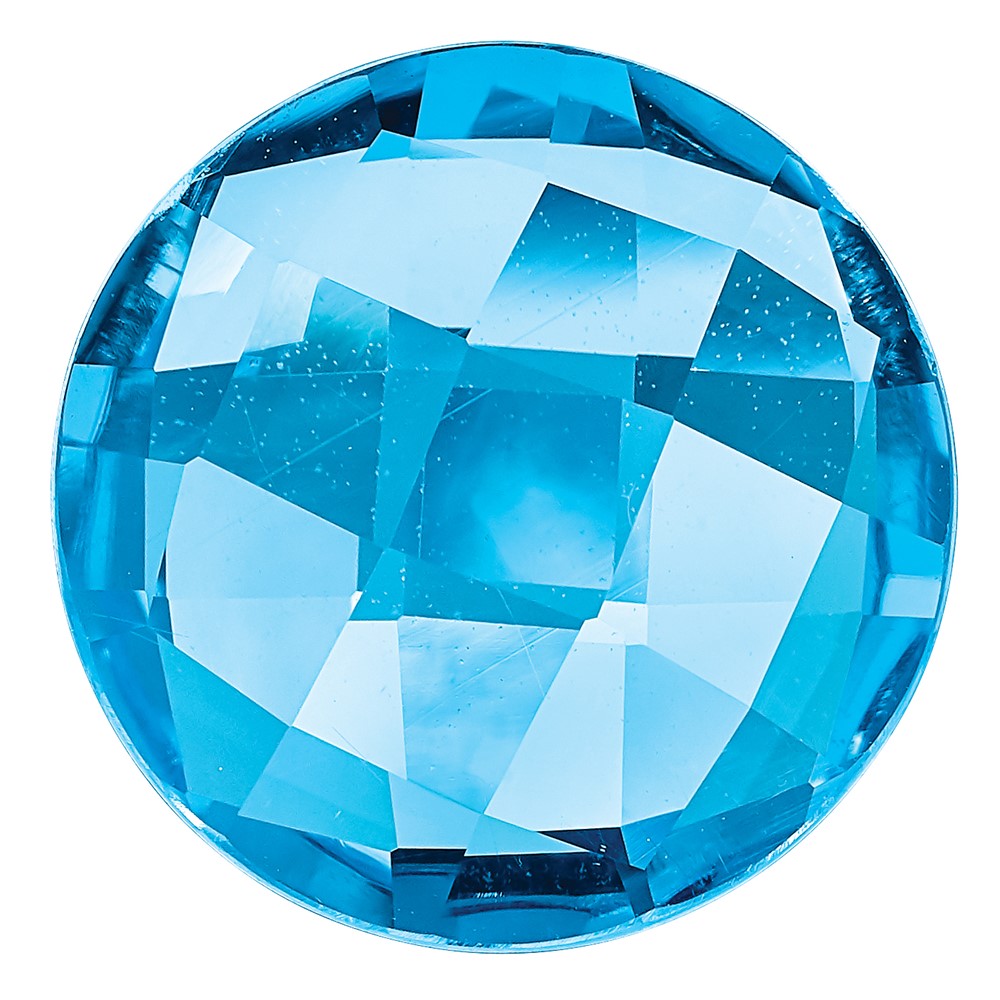Edelstein Schweizer Blautopas Aa Qualität 10mm Rund Briolette