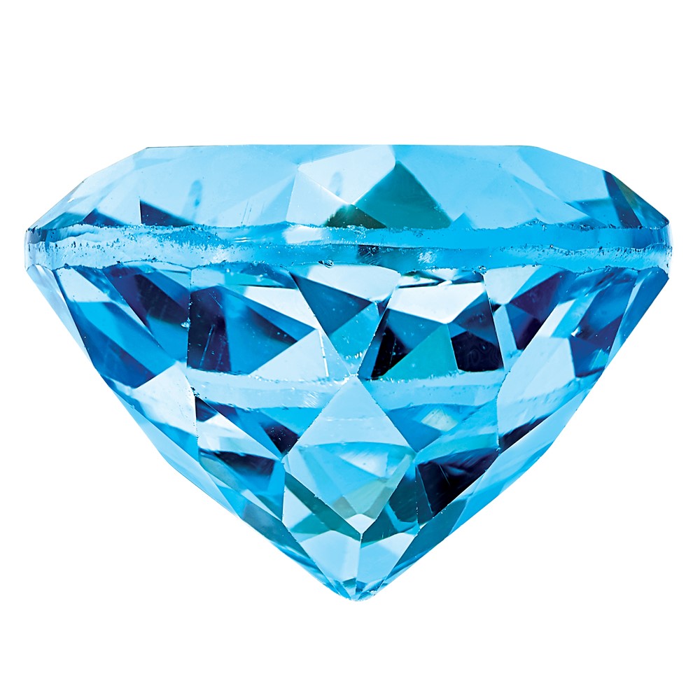 Edelstein Schweizer Blautopas Aa Qualität 3mm Rund
