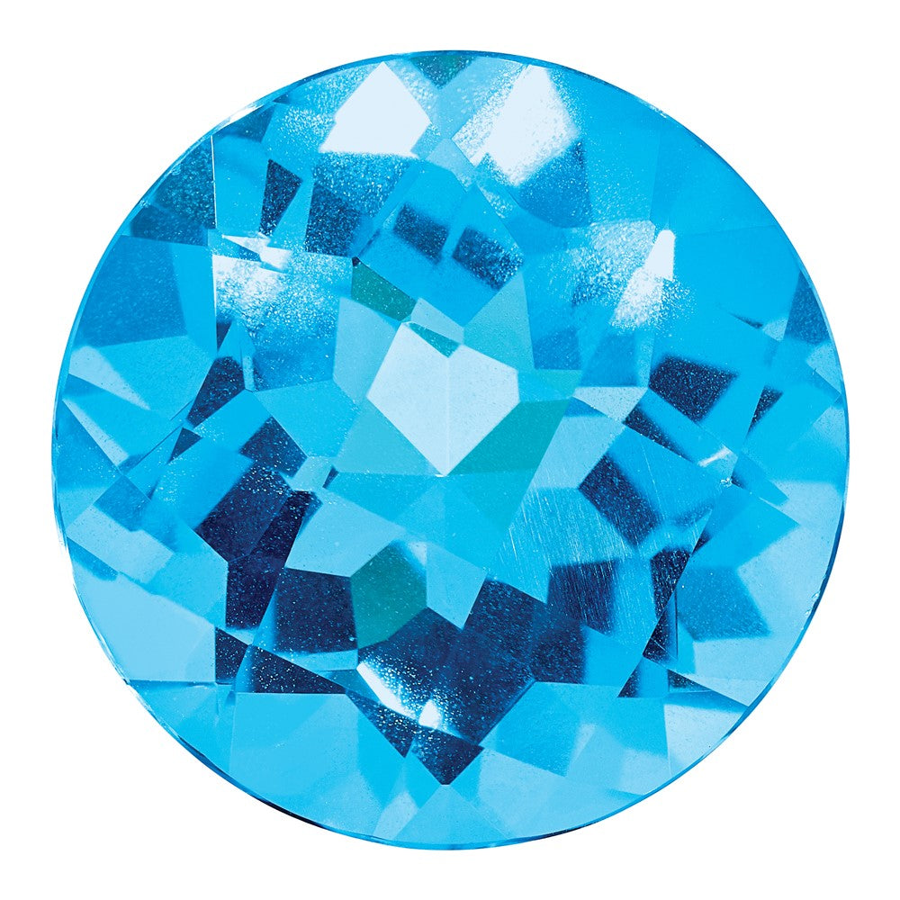 Edelstein Schweizer Blautopas Aa Qualität 8mm Rund Schachbrett