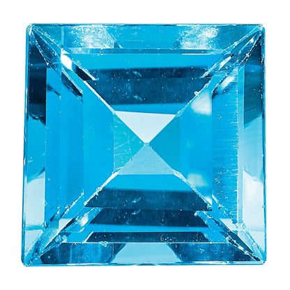 Edelstein Schweizer Blautopas Aa Qualität 8mm Quadratisch Stufe-cut