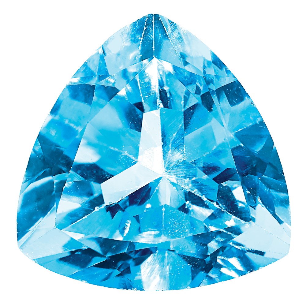 Edelstein Schweizer Blautopas Aa Qualität 4mm Trillant