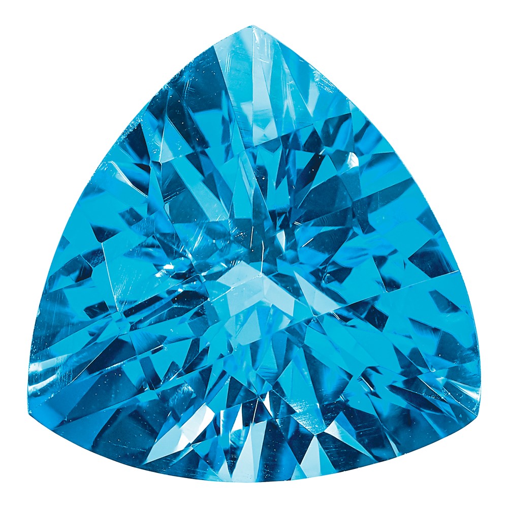 Edelstein Schweizer Blautopas Aa Qualität 12mm Trillant Schachbrett